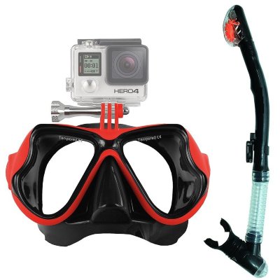 Маска для дайвинга GoMax GoPro с чехлом + трубка
